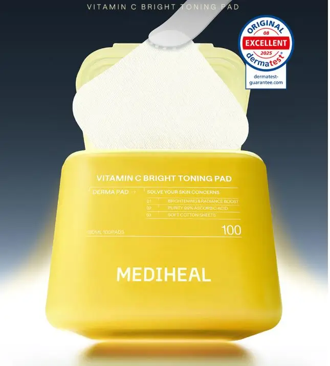 Korean Toner Pads at Olive Young, yellow